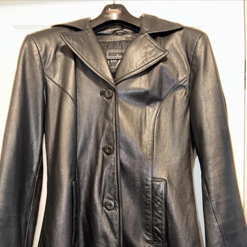 Maxima Black Leather Jacket for Women